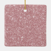 Modern Pink Glitter Photo | Christmas Ornament セラミックオーナメント (裏面)