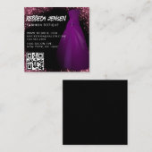 Modern pink glitter stylish chic Fashion Designer スクエア名刺 (正面/裏面)