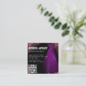 Modern pink glitter stylish chic Fashion Designer スクエア名刺 (スタンド正面)