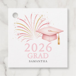 Modern Pink Gold 2026 Grad  フェイバータグ