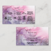 Modern Pink Gold Watercolor Cupcake Care Busines 名刺 (正面/裏面)