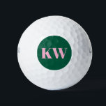 Modern Pink Green Monogram Initials Personalized ゴルフボール<br><div class="desc">Elevate your game with these Modern Pink and Green Monogram Initials Personalized Golf Balls. Featuring bold initials in a trendy color palette, these custom golf balls are perfect for adding a stylish, personal touch to your golf gear. Whether for yourself or as a unique gift for golf enthusiasts, these personalized...</div>