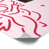 Modern Pink Hand Drawn How Old Was The Mommy Sign ポスター (角)