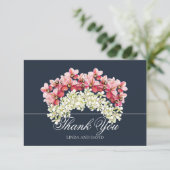 Modern Pink & Ivory Orchid Bridal Shower Thank You サンキューカード (スタンド正面)