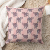 Modern Pink Leopard Animal Pattern クッション (ブランケット)