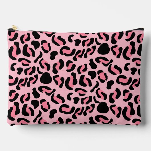 Modern Pink Leopard Pattern Animal アクセサリーポーチ (正面)