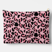 Modern Pink Leopard Pattern Animal アクセサリーポーチ (裏面)