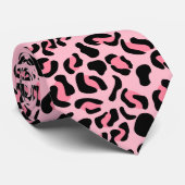 Modern Pink Leopard Pattern Animal ネクタイ (ロール)