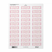 Modern Pink Leopard Print Chic Address Labels ラベル (フルシート)