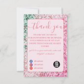 Modern Pink Luxury Branding サンキューカード (正面)