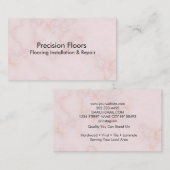 Modern Pink Marble Flooring Installation 名刺 (正面/裏面)
