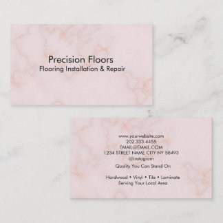 Modern Pink Marble Flooring Installation 名刺