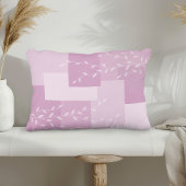Modern Pink Mauve White Botanical Accent Pillow アクセントクッション