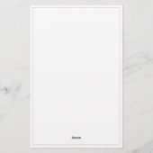 Modern Pink Minimalist Elegant Monogram 便箋 (裏面)