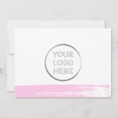 Modern Pink Online Shop Thank You Small Business サンキューカード (裏面)