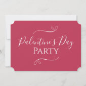 Modern Pink Palentine's Day Party 招待状 (裏面)