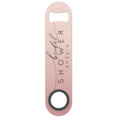 Modern Pink & Peach Ombre Bridal Shower スピード栓抜き (裏面)