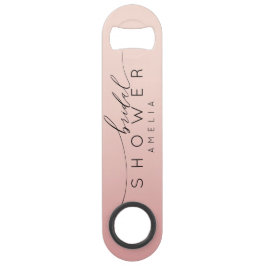 Modern Pink & Peach Ombre Bridal Shower スピード栓抜き