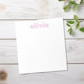 Modern Pink Personalized Name ノートパッド