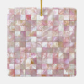 Modern Pink Photo | Sisters Christmas Ornament セラミックオーナメント (裏面)