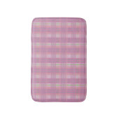 Modern Pink Plaid Bath Mat バスマット (正面縦)