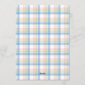 Modern Pink Plaid Check Christmas Photo Card シーズンカード (裏面)