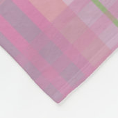 Modern Pink Plaid Fleece Blanket フリースブランケット (角)