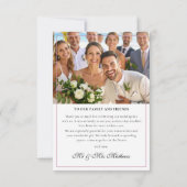 Modern Pink & Purple Floral Wedding Thank You サンキューカード (裏面)