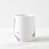 Modern Pink & Purple Monogram Personalized Name L コーヒーマグカップ (中央)