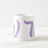 Modern Pink & Purple Monogram Personalized Name W コーヒーマグカップ (中央)