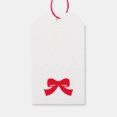 Modern Pink Red Bow Girl Birthday Favor  ギフトタグ (裏面)