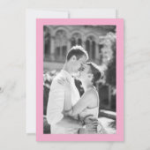 Modern Pink Red Photo Playful Bold Modern セーブザデート (裏面)