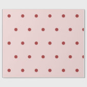 Modern Pink & Red Polka Dots Pattern ラッピングペーパー (フラット)