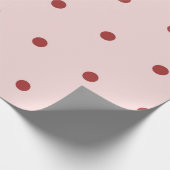 Modern Pink & Red Polka Dots Pattern ラッピングペーパー (角)