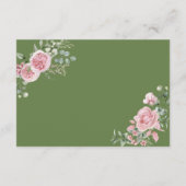 Modern Pink Roses Details Graduation エンクロージャーカード (裏面)