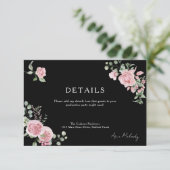 Modern Pink Roses Details Graduation エンクロージャーカード (スタンド正面)