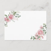 Modern Pink Roses Details Graduation エンクロージャーカード (裏面)