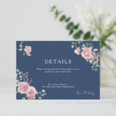 Modern Pink Roses Details Graduation エンクロージャーカード (スタンド正面)