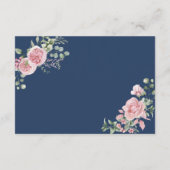 Modern Pink Roses Details Graduation エンクロージャーカード (裏面)