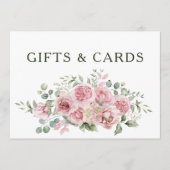 Modern Pink Roses Gifts & Cards Sign for Frame (正面)