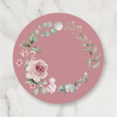 Modern Pink Roses Script Graduation フェイバータグ (裏面)