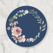 Modern Pink Roses Script Graduation フェイバータグ (裏面)