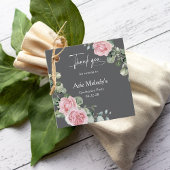 Modern Pink Roses Script Graduation フェイバータグ