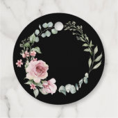 Modern Pink Roses Script Graduation フェイバータグ (裏面)