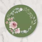 Modern Pink Roses Script Graduation フェイバータグ (裏面)