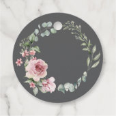 Modern Pink Roses Script Graduation フェイバータグ (裏面)