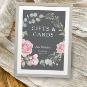 Modern Pink Roses Script Graduation Gifts & Cards