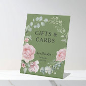 Modern Pink Roses Script Graduation Gifts & Cards 台座サイン