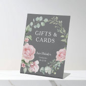 Modern Pink Roses Script Graduation Gifts & Cards 台座サイン