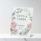 Modern Pink Roses Script Graduation Gifts & Cards 台座サイン